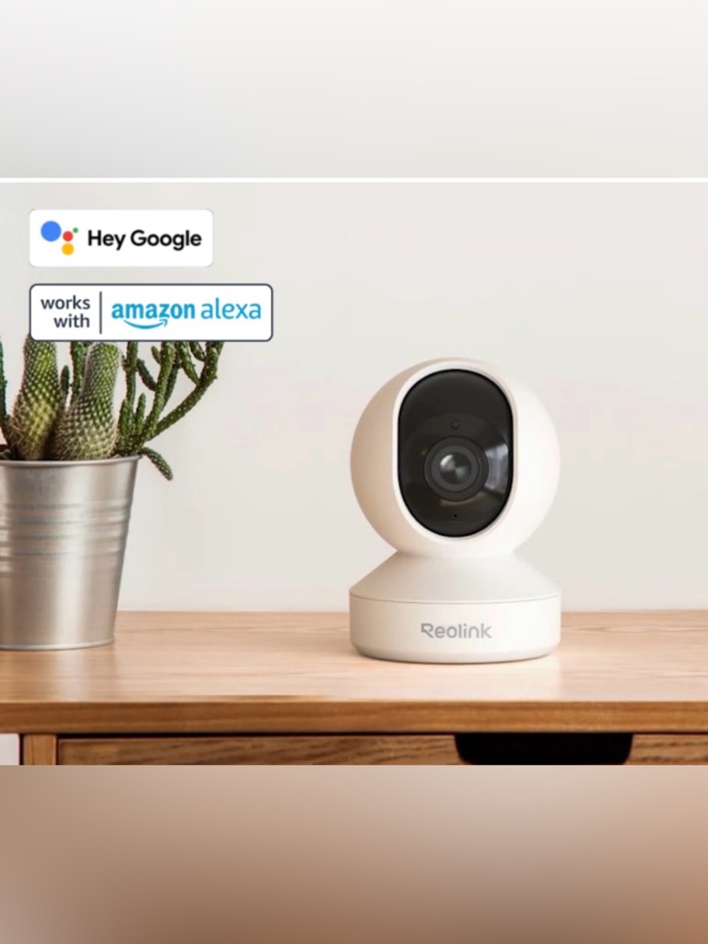 Wireless Indoor Camera Night Vision Alexa Google Assistant Wi-Fi